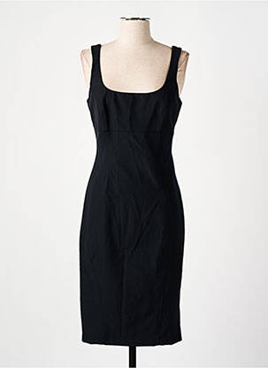 Rochie midi țesătură crep bretele subțiri negru RELISH femeie