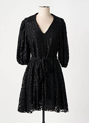 Rochie scurtă mâneci 3/4 mâneci 3/4 negru HOLLY & JOEY femeie