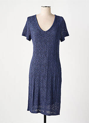 Rochie midi mâneci scurte mâneci scurte albastru MOLLY BRACKEN femeie