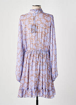 Rochie midi imprimeu floral mâneci lungi violet RELISH femeie
