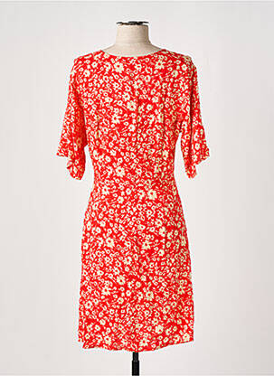 Rochie midi imprimeu floral mâneci scurte roșu FREEMAN T.PORTER femeie
