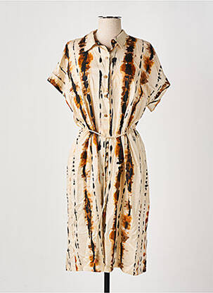 Rochie midi bej LA PETITE FRANCAISE femeie