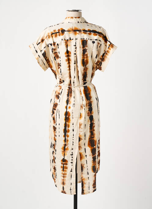 Rochie midi mâneci scurte mâneci scurte bej LA PETITE FRANCAISE femme