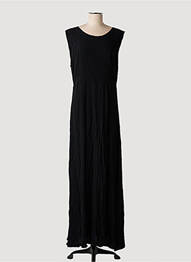 Rochie lungă țesătură crep fără mâneci negru KARMA KOMA femme