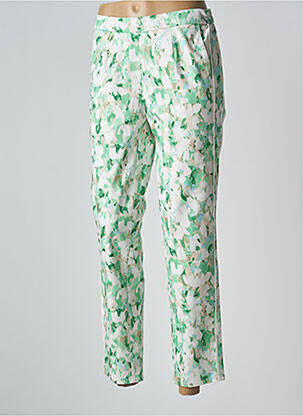Pantalon 7/8 țesătură poplin mărime normală verde FRANK WALDER femeie