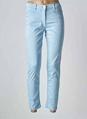 Pantalon slim țesătură poplin mărime normală albastru BETTY BARCLAY femeie