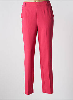 Pantalon slim talie elastică roz KAFFE femeie