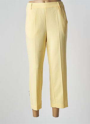 Pantalon 7/8 talie elastică galben KAFFE femeie