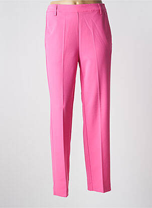 Pantalon slim talie elastică roz KAFFE femeie