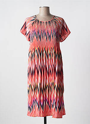 Rochie midi croială fluidă mâneci scurte roz BETTY BARCLAY femeie