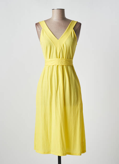 Rochie midi galben SCORZZO femeie