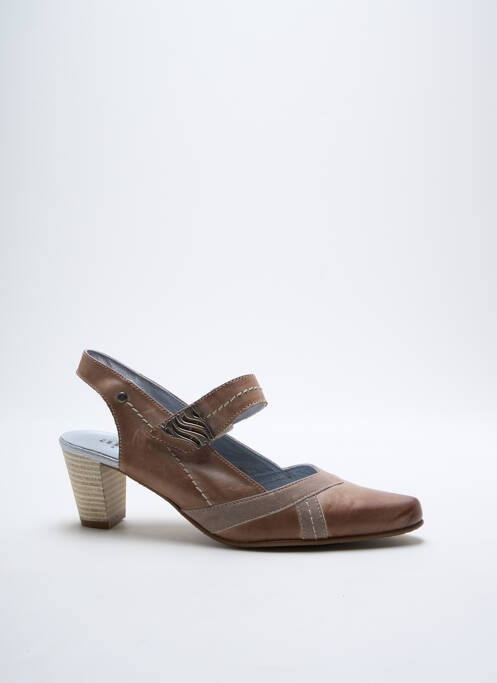 Sandale/Pantofi decupați maro ARTIKA SOFT femeie