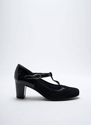 Pantofi cu toc cubanez toc de 4 la 6 cm negru OMBELLE femeie