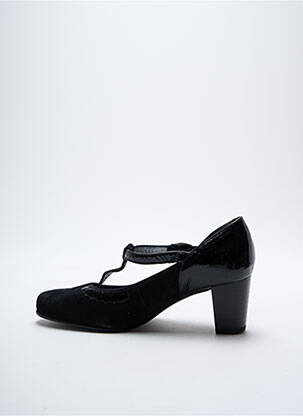 Pantofi cu toc cubanez toc de 4 la 6 cm negru OMBELLE femeie