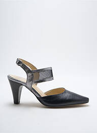 Sandale/pantofi decupați toc cui. toc de 4 la 6 cm negru REBELLES femme