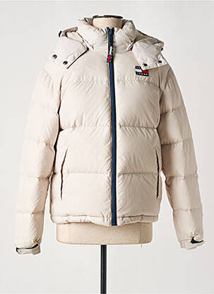 Geacă matlasată cu glugă cu glugă bej TOMMY HILFIGER femeie
