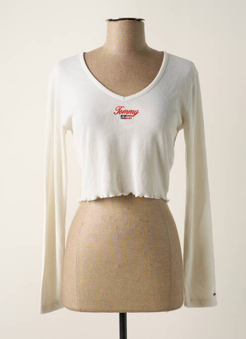 Top alb TOMMY HILFIGER femeie