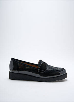 Mocasini țesătură satinată toc plat până la 3 cm negru SWEET femeie