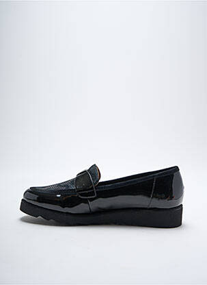 Mocasini țesătură satinată toc plat până la 3 cm negru SWEET femeie