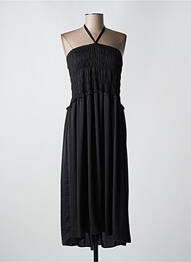 Rochie lungă croială cambrată bretele subțiri negru MD'M femme