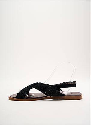 Sandale/pantofi decupați chiquet toc plat până la 3 cm negru NIMAL femme