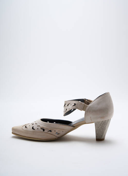 Sandale/Pantofi decupați bej ARTIKA SOFT femeie