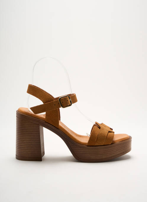 Sandale/Pantofi decupați maro KAOLA femeie