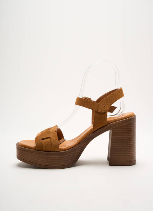 Sandale/Pantofi decupați maro KAOLA femeie