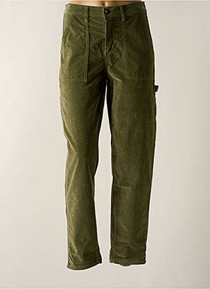 Pantalon drept elasticitate talie înaltă verde PAKO LITTO femeie
