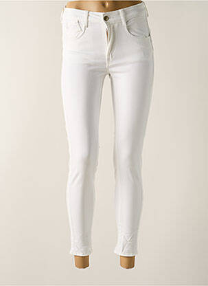 Pantalon slim alb LE TEMPS DES CERISES femeie