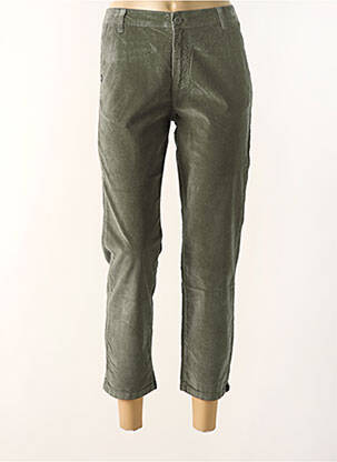 Pantalon drept elasticitate talie înaltă verde PAKO LITTO femeie