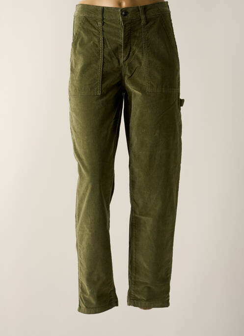 Pantalon drept elasticitate talie înaltă verde PAKO LITTO femme