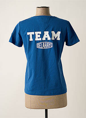 Tricou imprimeu fantezie mâneci scurte albastru DELAHAYE femeie