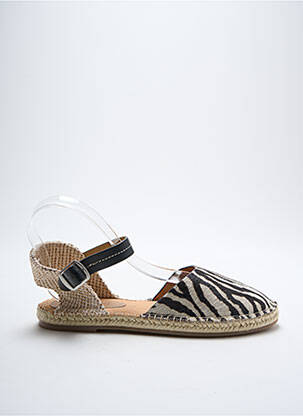 Espadrile țesătură satinată toc plat până la 3 cm negru WHITE STUFF femeie