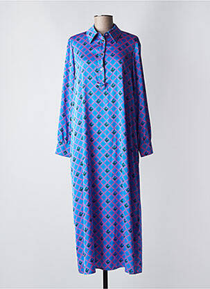 Rochie lungă mâneci lungi mâneci lungi albastru LOLA CASADEMUNT femeie