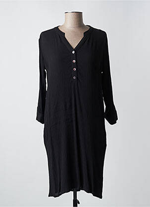 Rochie midi croială fluidă mâneci lungi negru AGATHE & LOUISE femeie