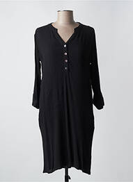 Rochie midi croială fluidă mâneci lungi negru AGATHE & LOUISE femme