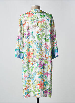 Rochie midi croială fluidă mâneci 3/4 alb REVER MILE femeie