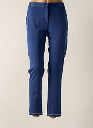 Pantalon chino broderie galoni laterali mărime normală albastru HBT femme