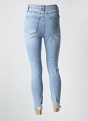 Blugi skinny efect uzat decolorat talie înaltă albastru MELLY & CO femeie