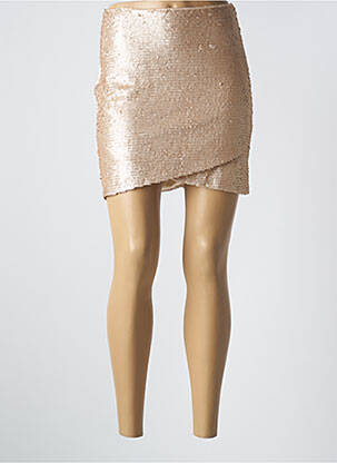 Fustă scurtă bej EXQUISS'S femeie