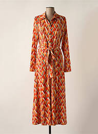 Rochie lungă mâneci lungi mâneci lungi portocaliu BY SWAN femeie