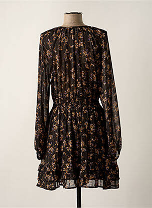 Rochie midi imprimeu floral mâneci lungi negru PEACE N'LOVE femeie