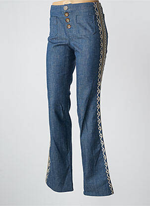 Blugi bootcut albastru INES DE LA FRESSANGE femeie