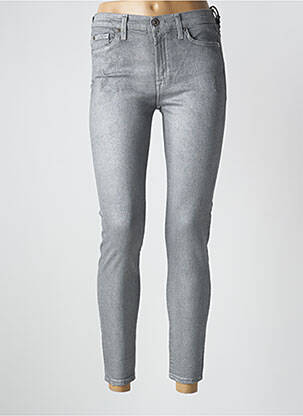 Blugi skinny efect uzat decolorat mărime normală gri 7 FOR ALL MANKIND femeie