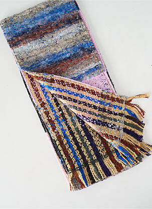 Eșarfă țesătură jacquard albastru JOSÉLISE femeie