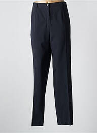 Pantalon drept țesătură crep talie înaltă albastru PIER BÉ femme