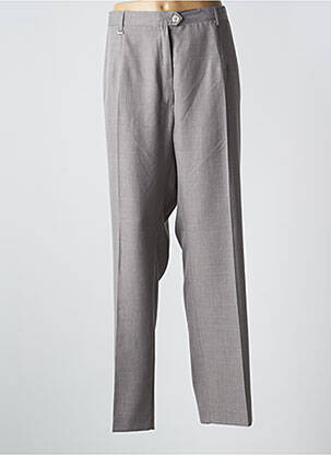 Pantalon drept talie cu cleme mărime normală gri RICHY femeie