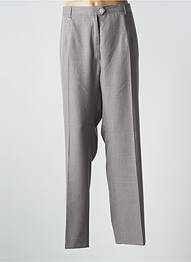 Pantalon drept talie cu cleme mărime normală gri RICHY femeie