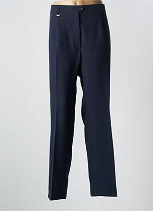 Pantalon drept talie cu cleme talie înaltă albastru RICHY femeie
